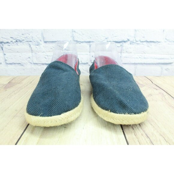 LL Bean Espadrilles Blue Canvas Slip-on Flats Size 9 Medium Hemp Rope - Picture 4 of 9